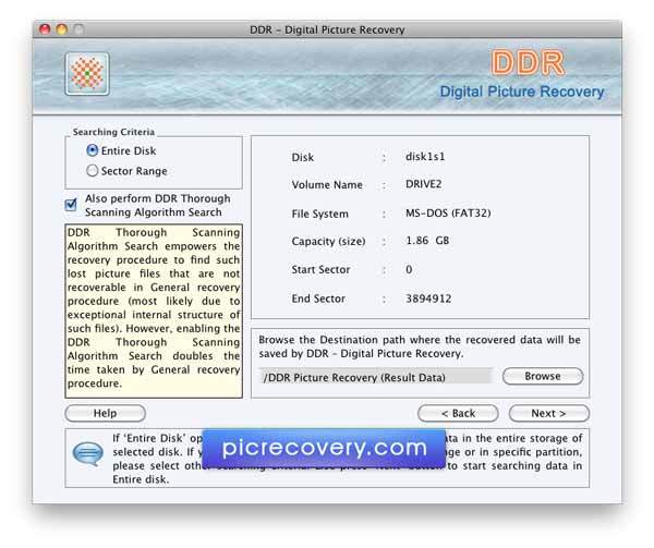 Mac Pictures Recovery Software Screenshot